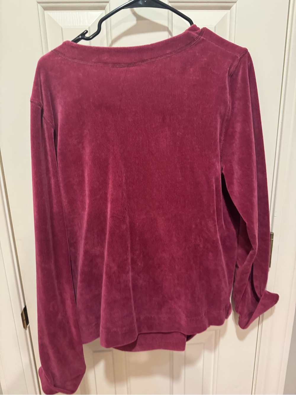 Velour Button-Front two piece set - Picture 4 of 5